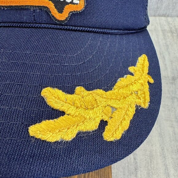 Georgia State Patrol Hat Snap Back Trucker Blue Mesh Cap Adult Vtg - Picture 6 of 11